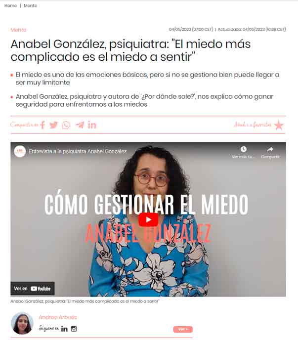 El miedo más complicado es el miedo a sentir
